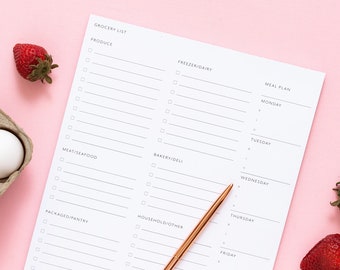 Weekly Grocery List Notepad: Meal Prep & Shopping Organizer - Slightly Blemished