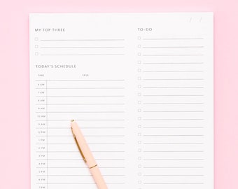 Daily Task Notepad: Undated Schedule Planner - Slightly Blemished