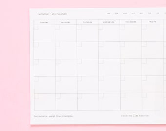 Monthly Desk Calendar | Desk Calendar | Large Desk Planner | Monthly Desk Calendar | Monthly Desk Notepad | Undated | Desk Planner | Office