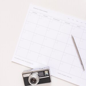 Monthly Desk Calendar Desk Calendar Large Desk Planner - Etsy