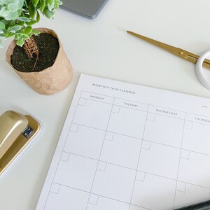 Monthly Desk Calendar Desk Calendar Large Desk Planner - Etsy