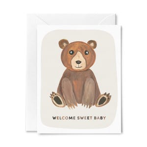 Cute Baby Greeting Card - Illustrated Card for Baby Shower Birth Announcement - Adorable Baby Greeting Card - Perfect for Baby Shower Gift