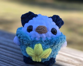 Peluche grande y corpulento de Oshawott: peluche redondo de Pokémon, adorable juguete de agua hecho a mano, regalo de Pokémon suave y regordete.