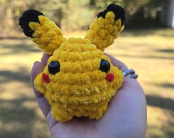 Chonky Pikachu Inspired Plush – Handmade Kawaii Sphere Plushie