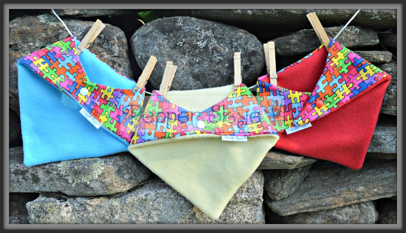 Autism Awareness Bandanna Baby Bib image 3