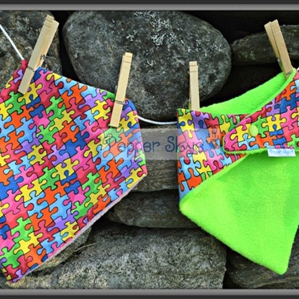 Autism Awareness Bandanna Baby Bib