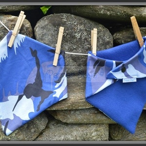 Blue Camo Bandanna Baby Bib