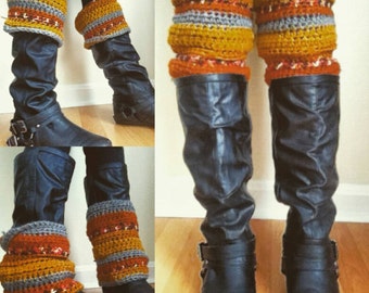 PRICE DROP Boot cuffs patterned boot socks knee socks boot topper