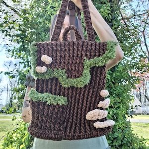Large Tree Trunk Backpack with Moss and Mushrooms