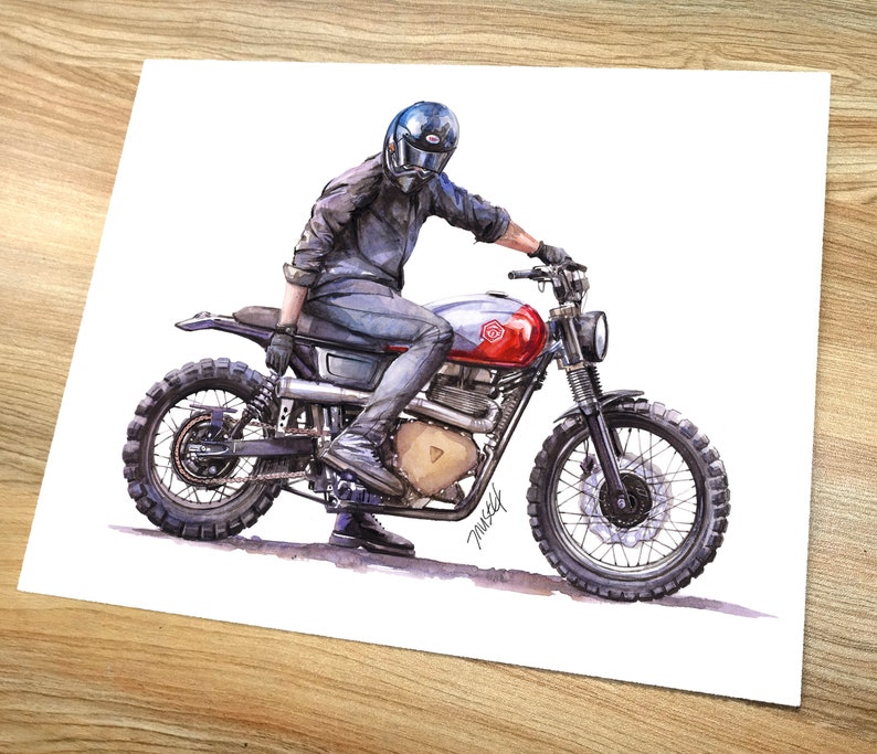 Triumph Motorcycle Print Motorcycle Art Man Cave Triumph - Etsy Canada