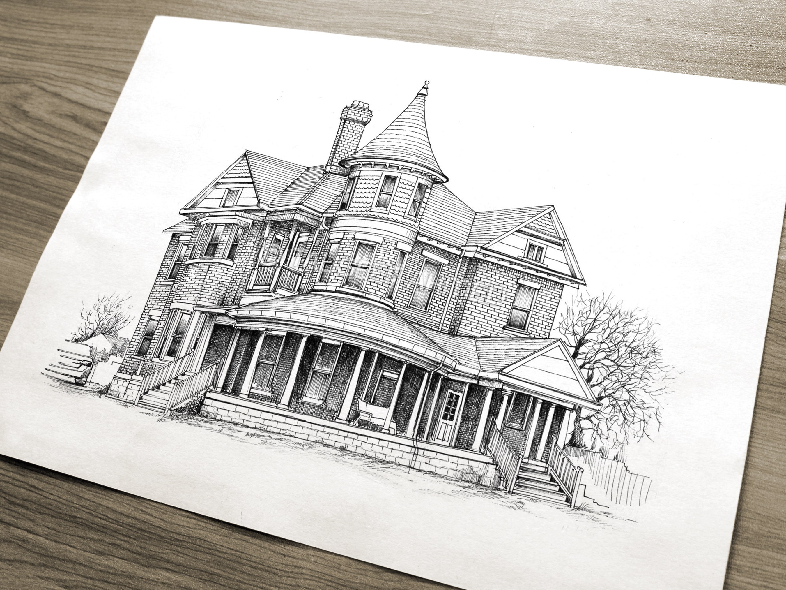 Custom Pen and Ink House Portrait: First Home Gift - Etsy