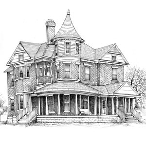 Custom Pen and Ink House Portrait: First Home Gift - Etsy