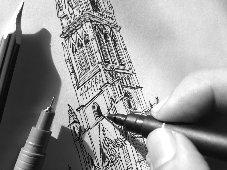 Custom Pen and Ink House Portrait, Personalized Housewarming Gift - Etsy