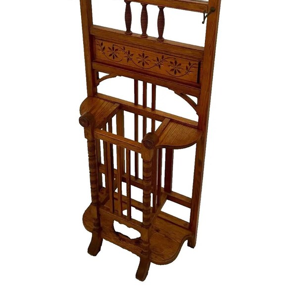 Antique Hall Coat Rack - Etsy