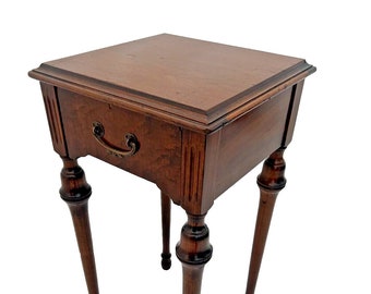 Gorgeous Victorian Table Bust Stand Jardiniere Dovetail Drawer carved Legs