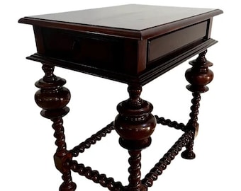 Side Table Gothic style Barley twist Legs Drawer By Uttermost Furniture