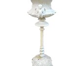 Vintage Angel Plant Stand Tall solid cast Aluminum Italian style tall Jardiniere