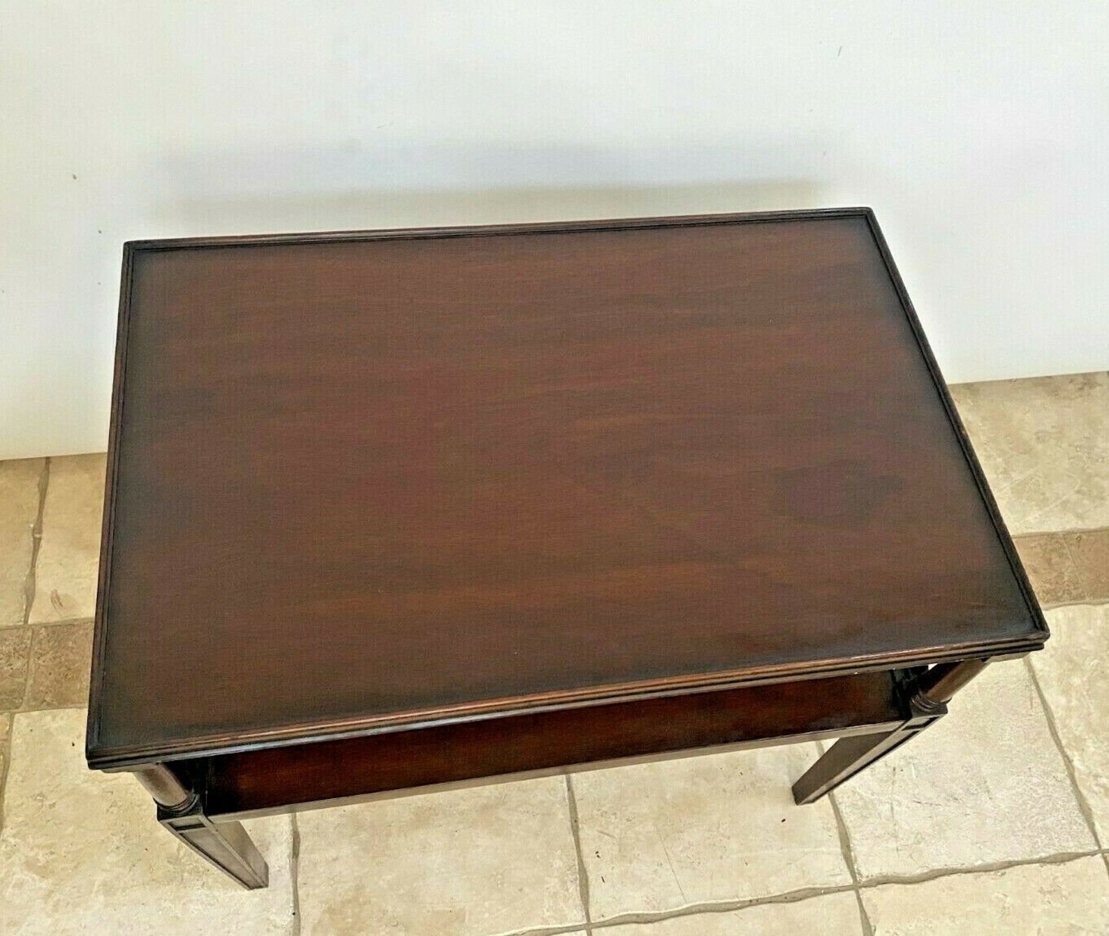 Vintage Hekman Table Bottom Shelf Two Tier Mahogany High Etsy