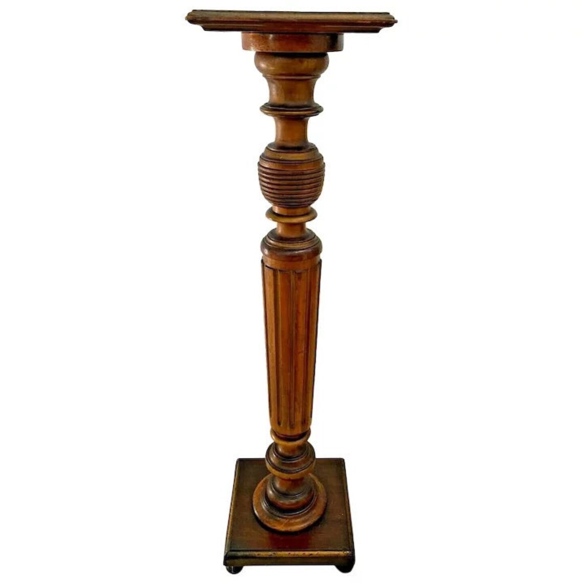 Antique Victorian Carved Pedestal wood Tall Plant Stand | Etsy
