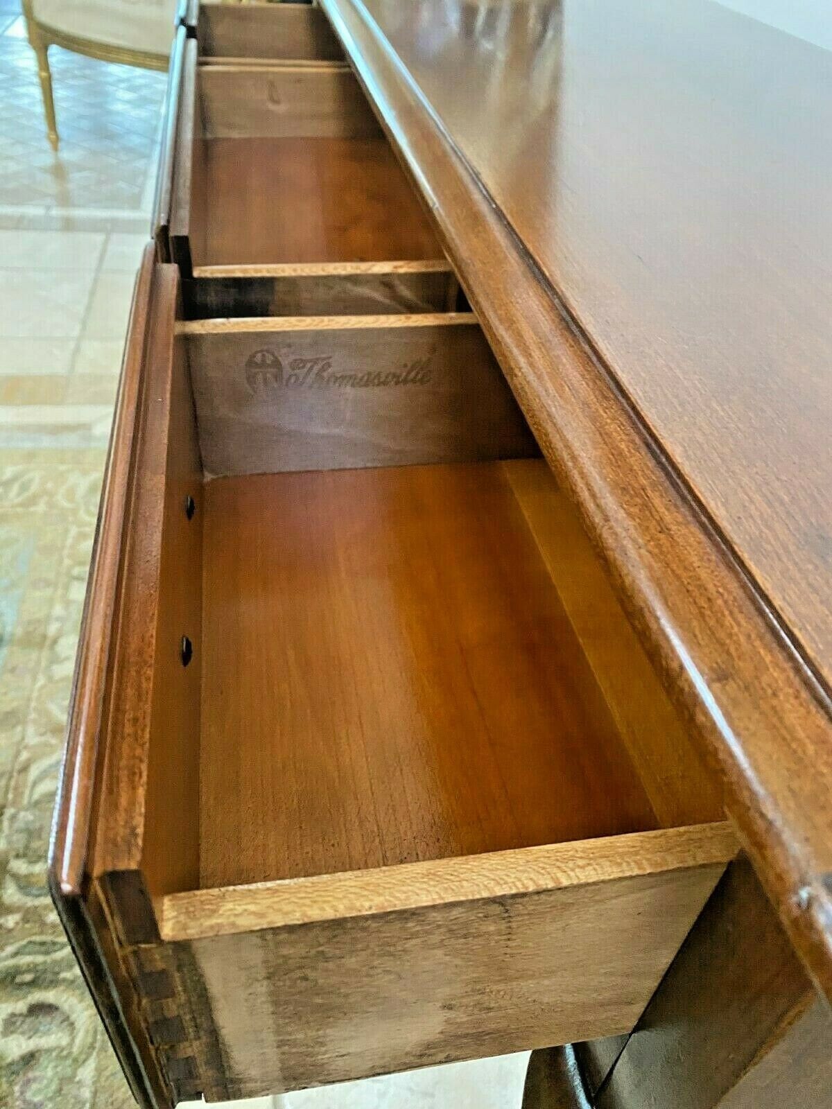 Vintage Sofa Table by Thomasville Furniture Three Drawers Etsy