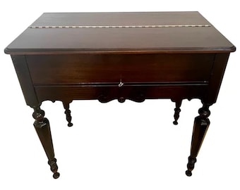 Gorgeous Victorian Spinet Desk Secretary Two drawers pull out pad Locking door