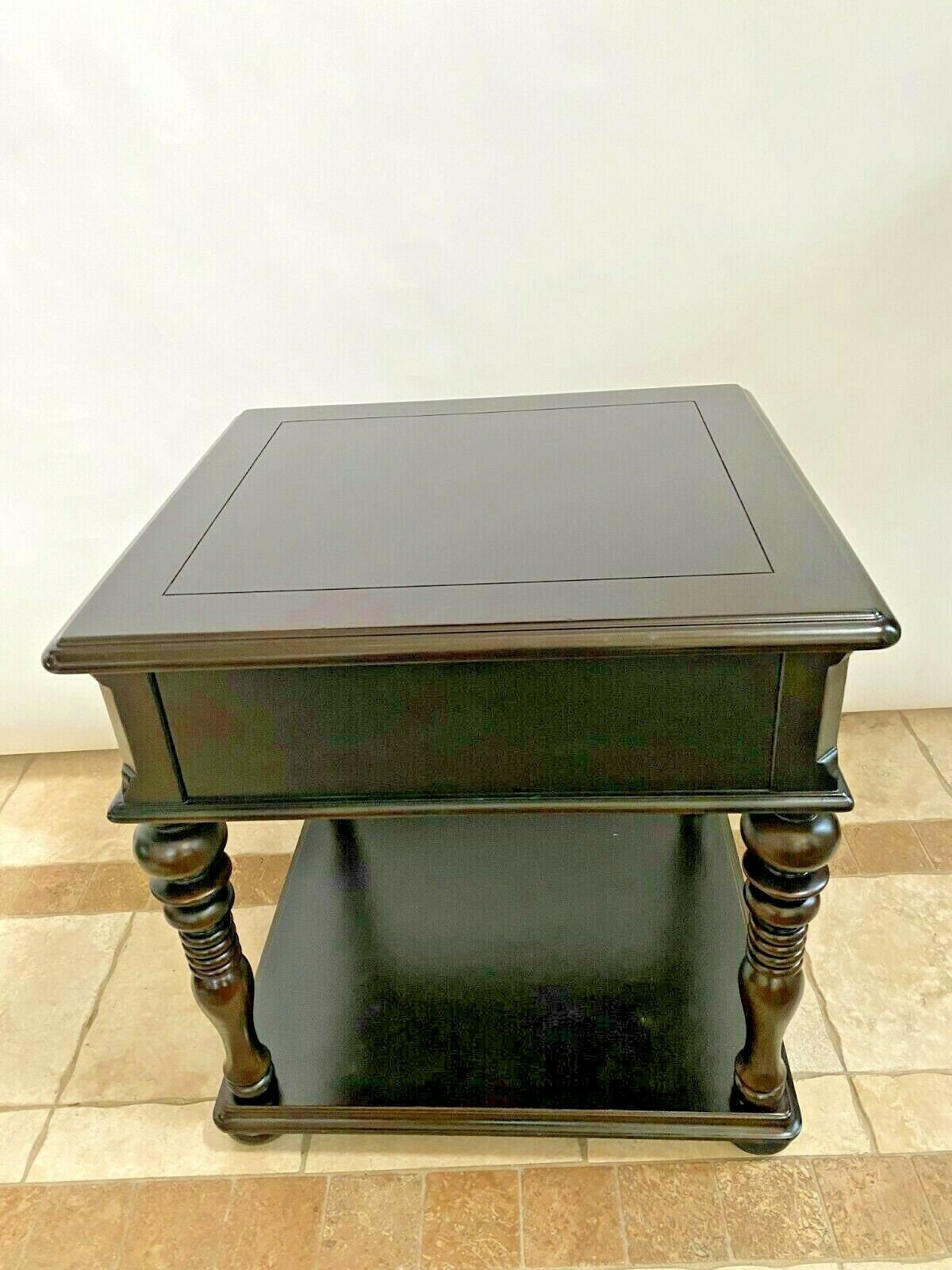Vintage Universal Furniture Side Table Top Drawer Bottom Shelf Two