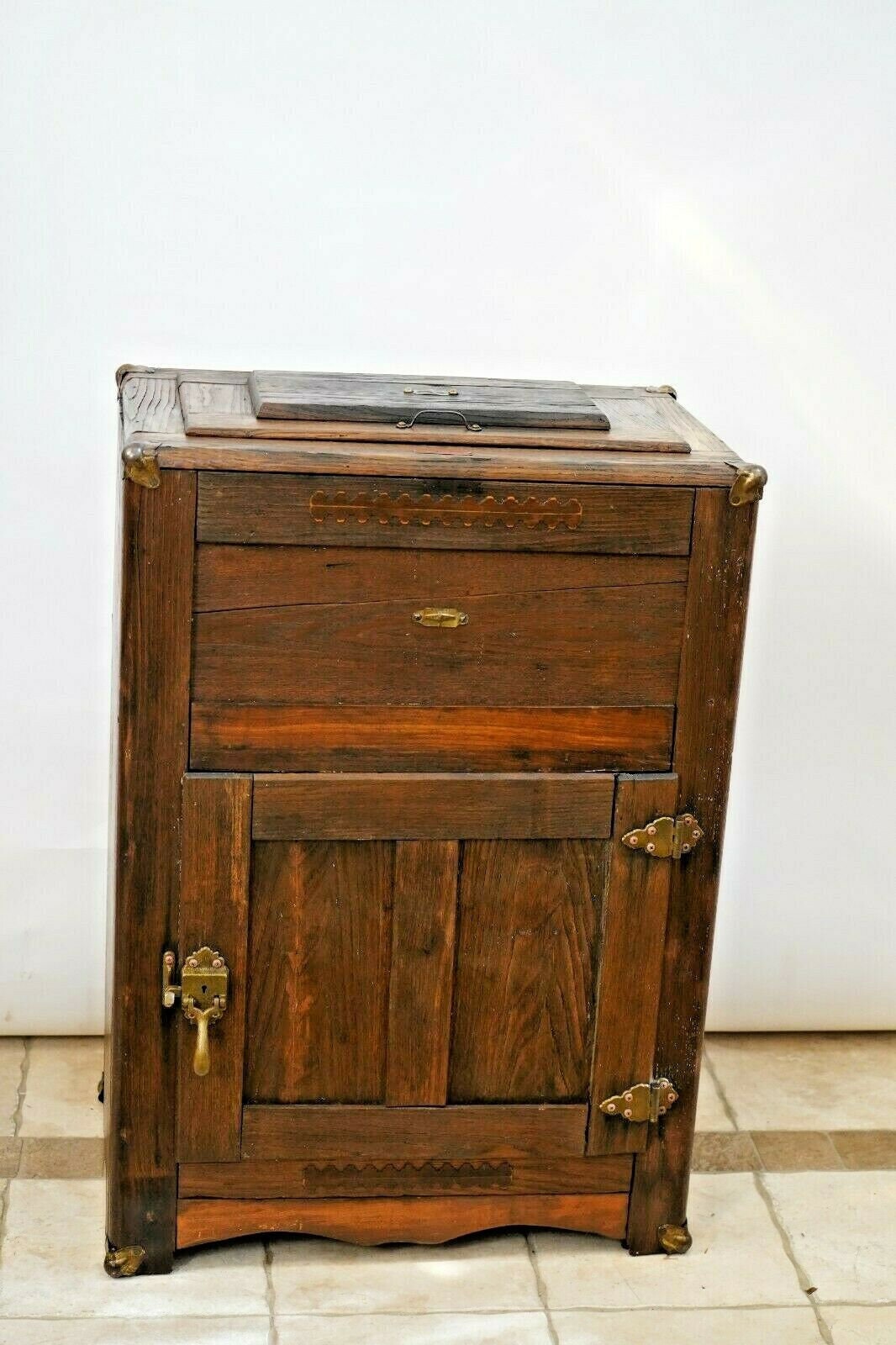 antique icebox refrigerator