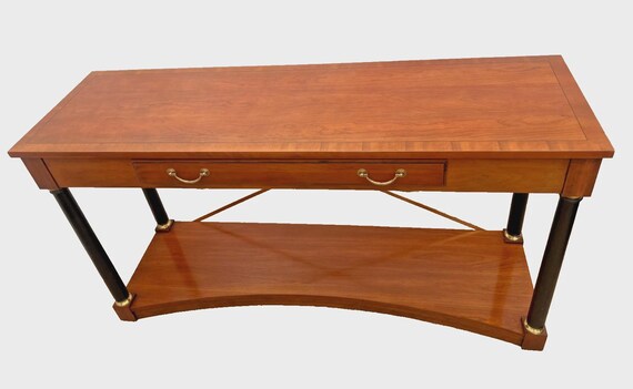 Ethan Allen Sofa Console Table, Regency Neo Classical, Cherry