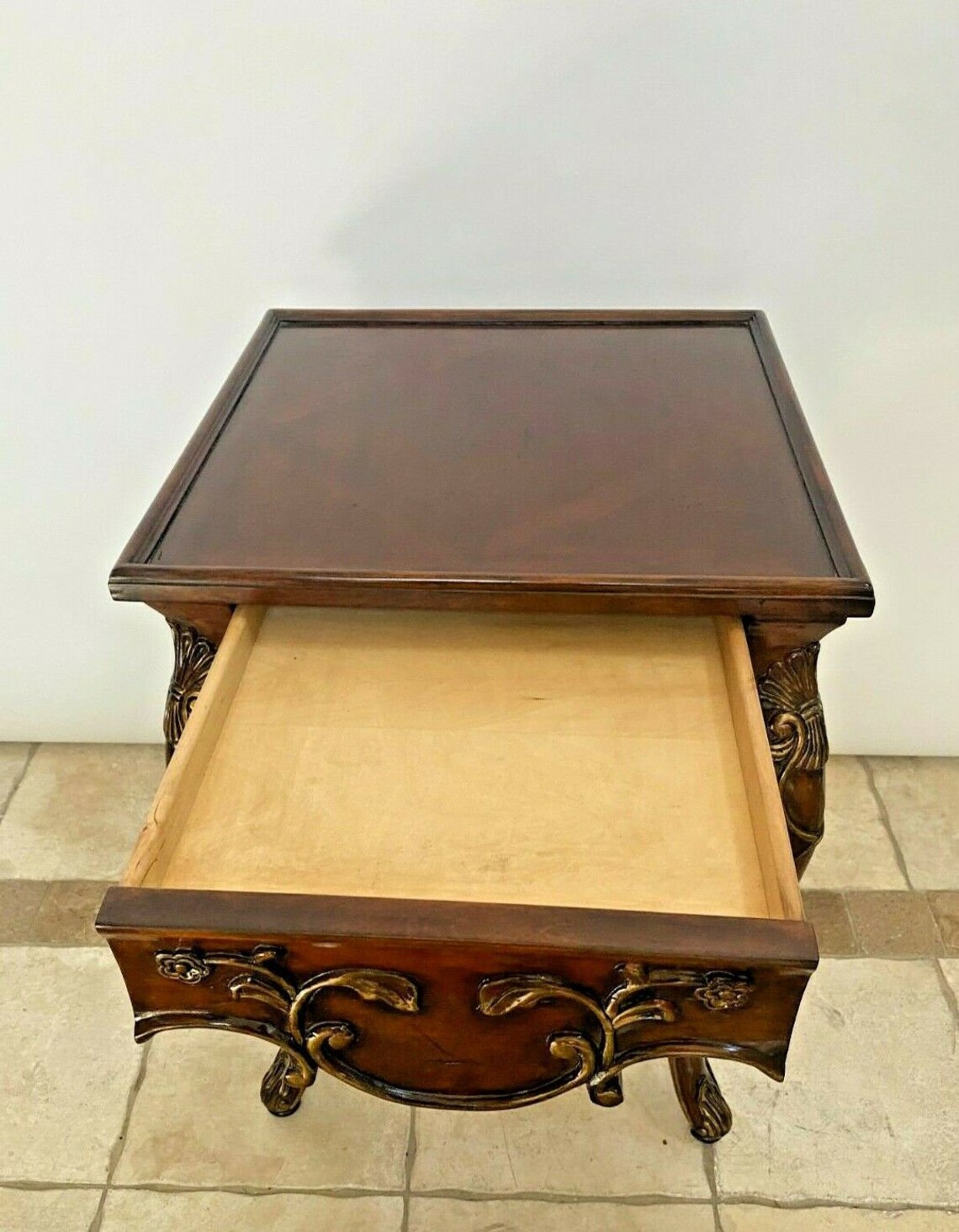 Hekman Furniture Table With Drawer Square Top French Country Etsy