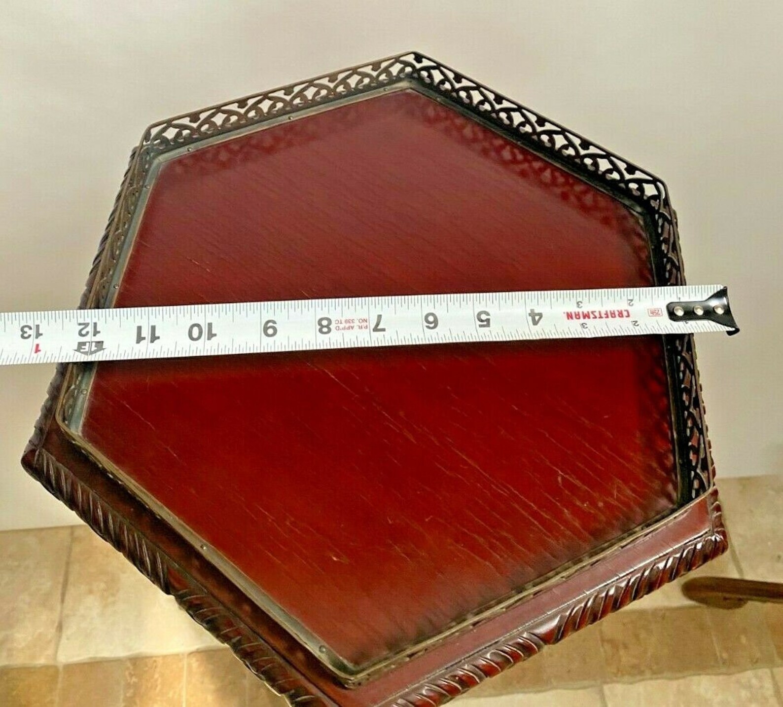 Victorian Tall Table Plant Stand Carved Ball Claw Feet Rimmed Etsy