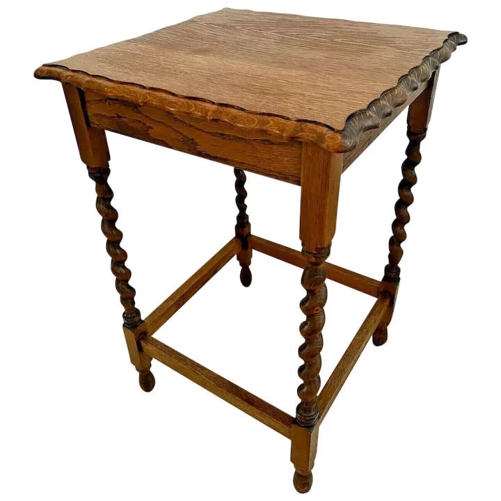 Antique barley twist side sales table