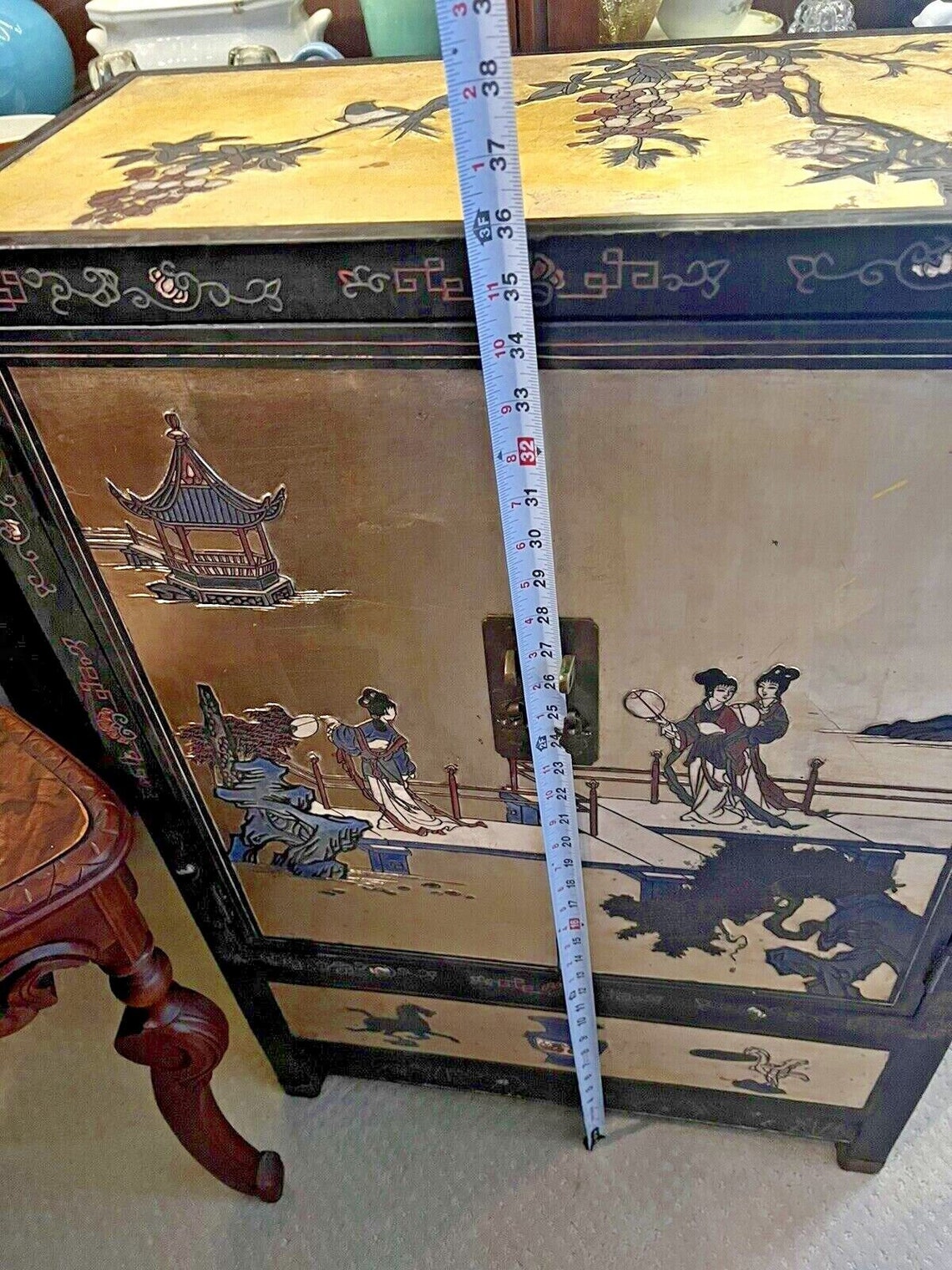 Mid Century Chinese Console Double Doors Interior Etsy