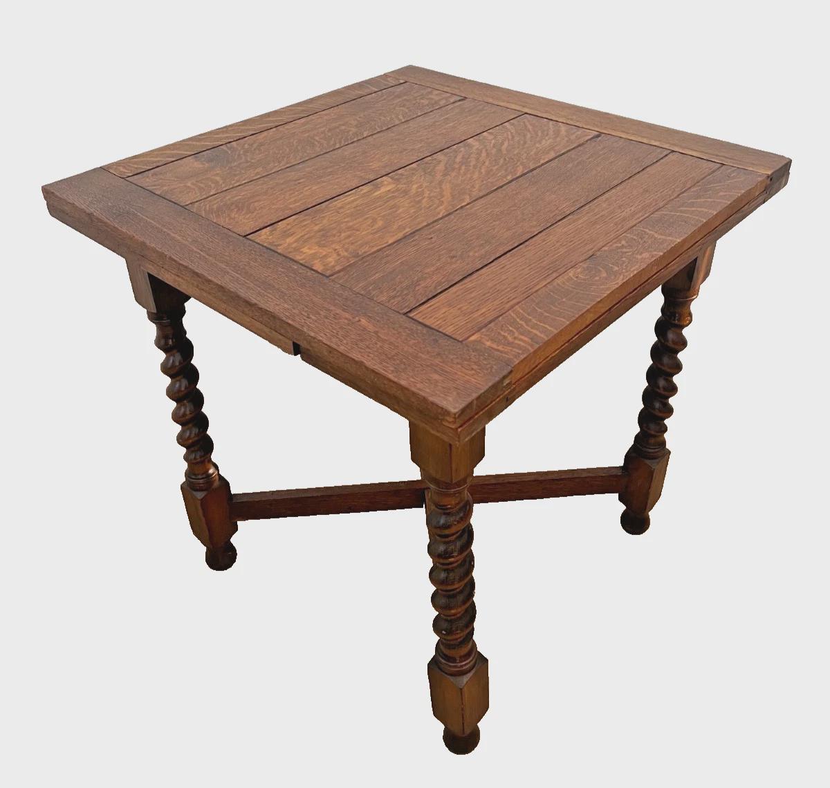 Antique Table With Twisted Legs - Etsy
