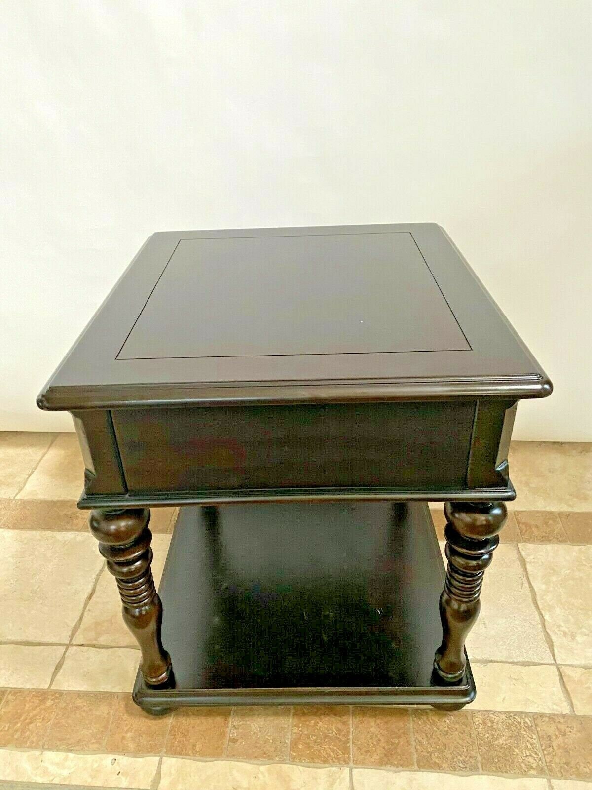 Vintage Universal Furniture Side Table Top Drawer Bottom Shelf Two