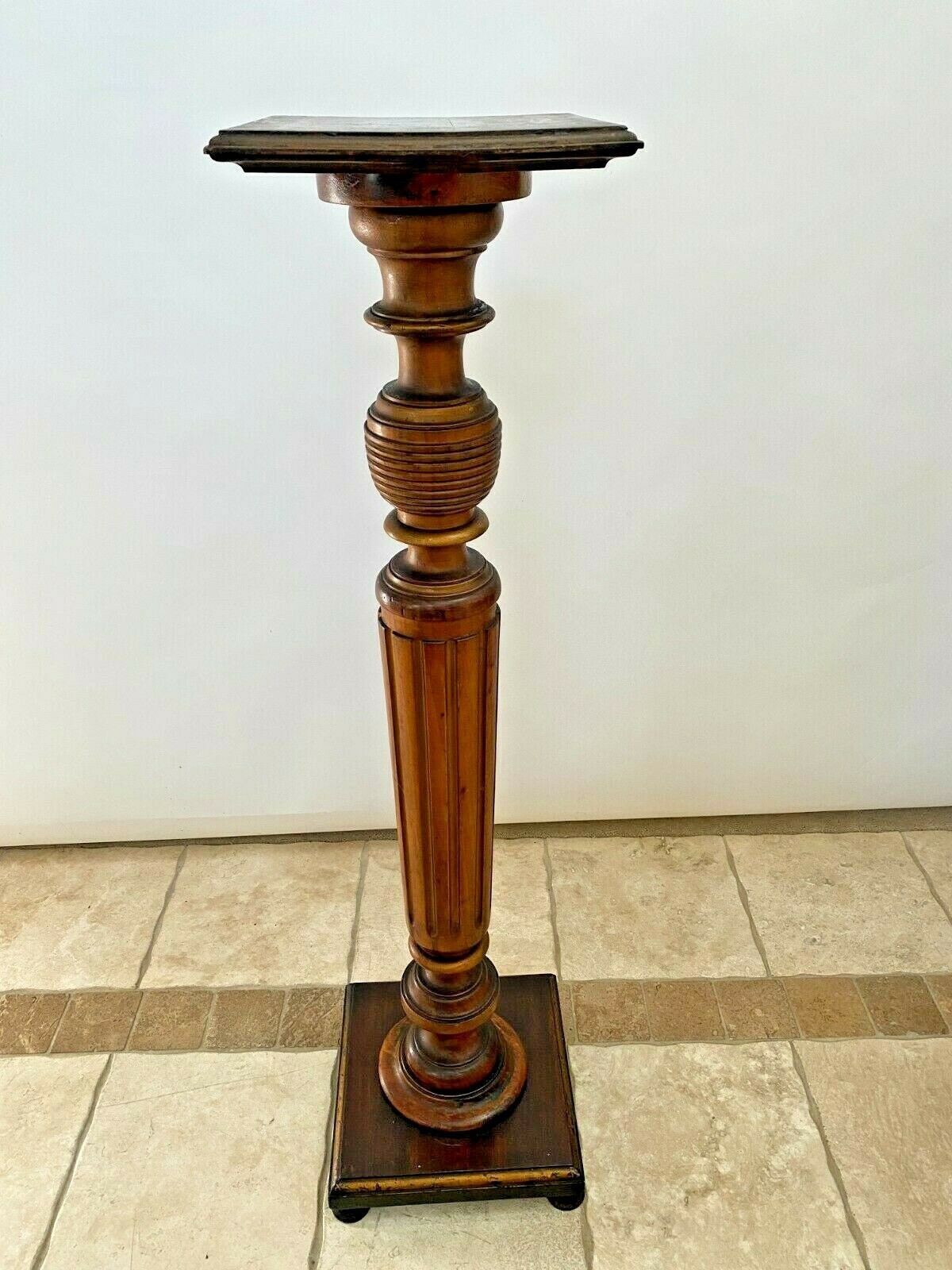 Antique Victorian Carved Pedestal wood Tall Plant Stand | Etsy