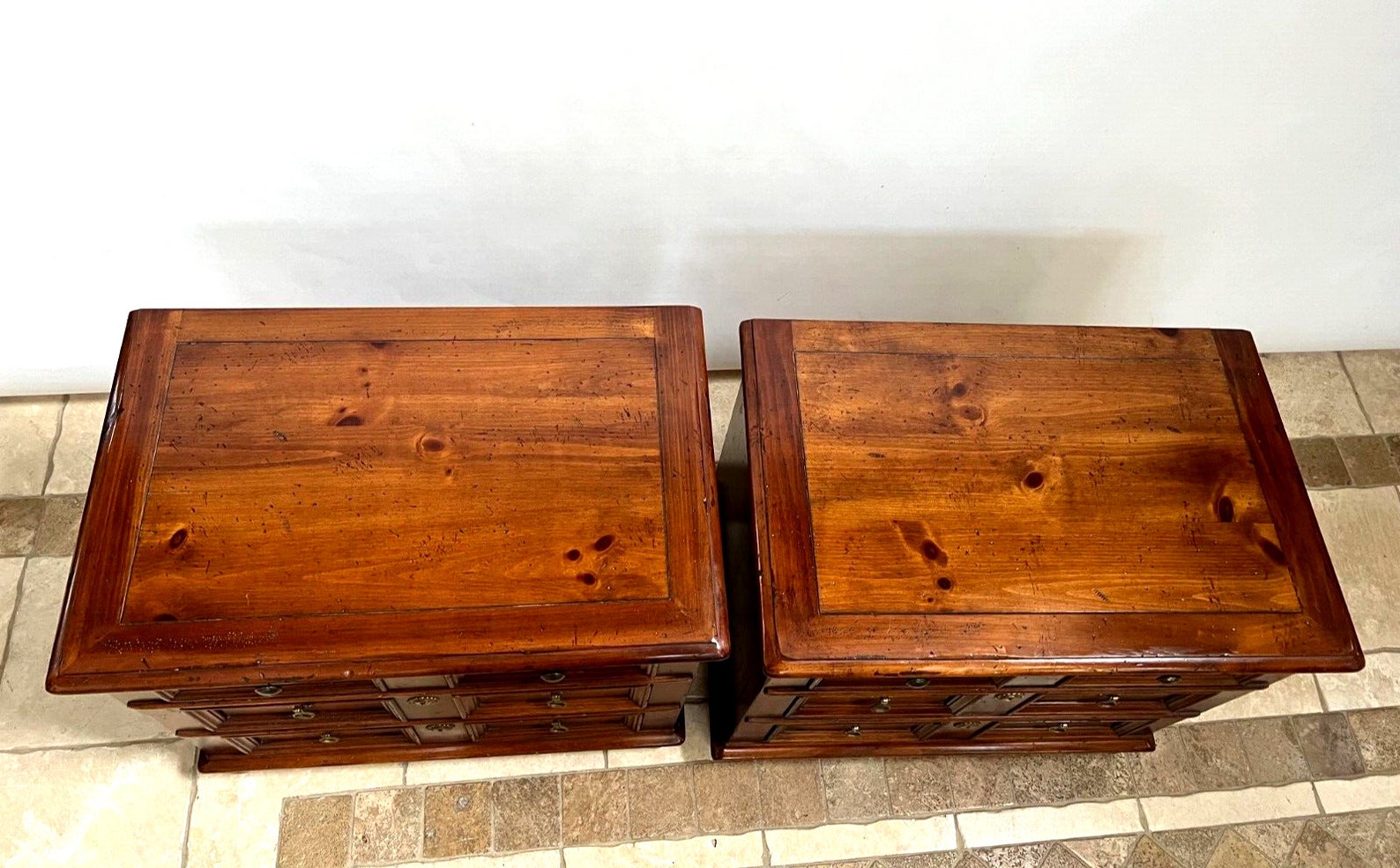 Vintage Pair Welsh Pine Henredon Nightstands Bedside Tables Etsy