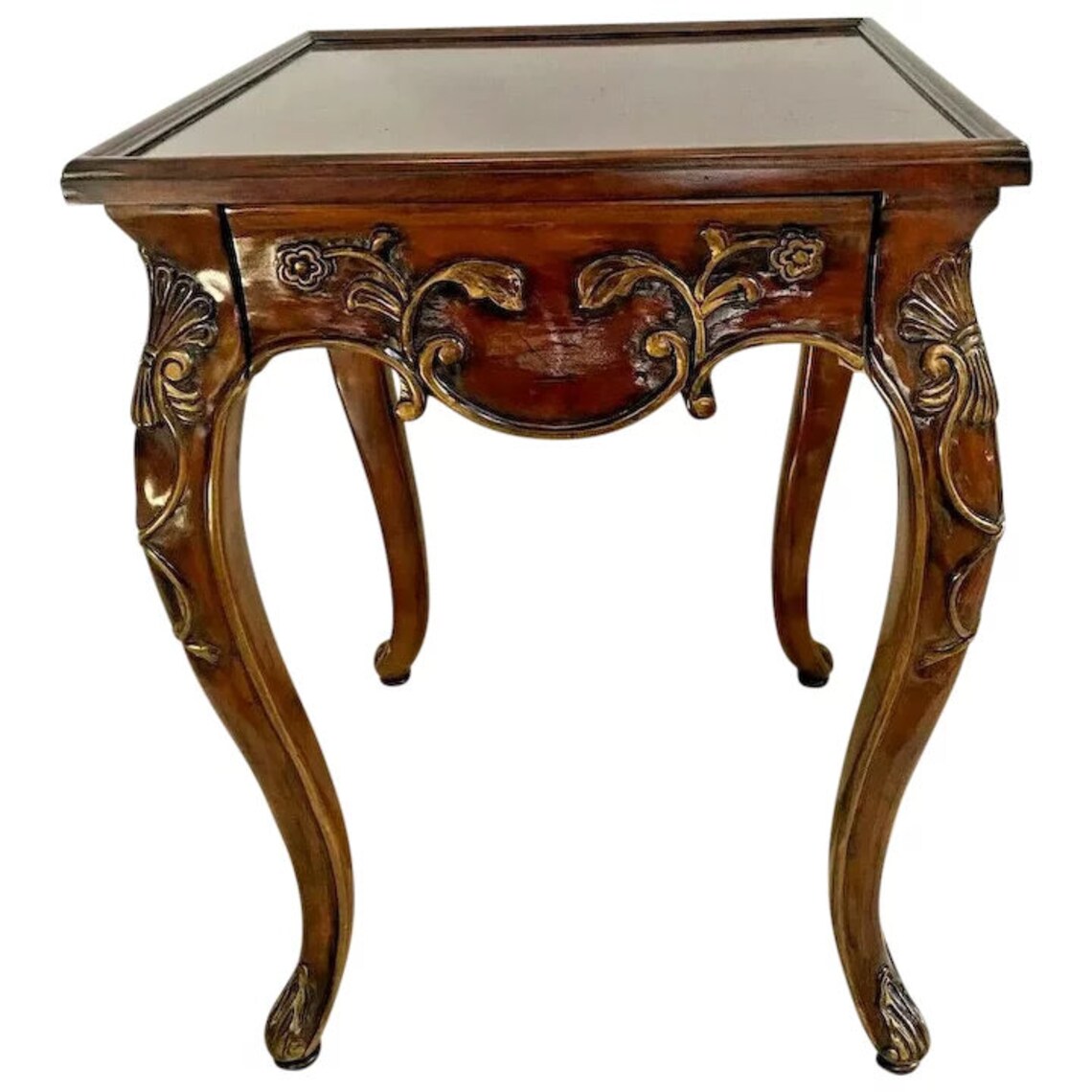 Hekman Furniture Table With Drawer Square Top French Country Etsy