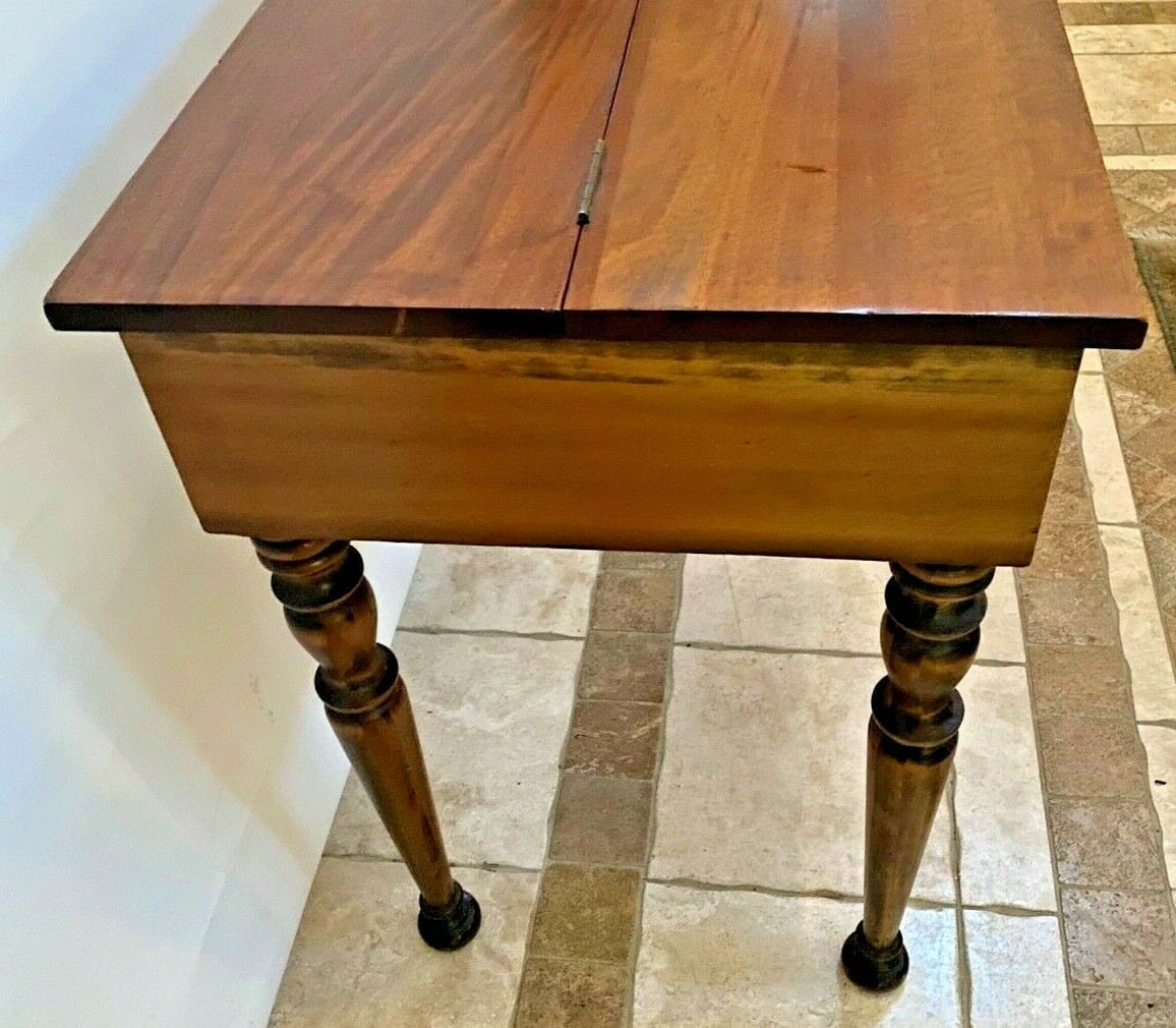 Antique Piano Desk Flip top writing secretary pull out Etsy