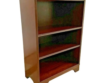 Mid Century Sligh Lowry Bookcase Slimline Two adjustable shelves Walnut 1A