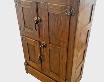 Early 20th Century 4-door Oak Ice Box - Etsy