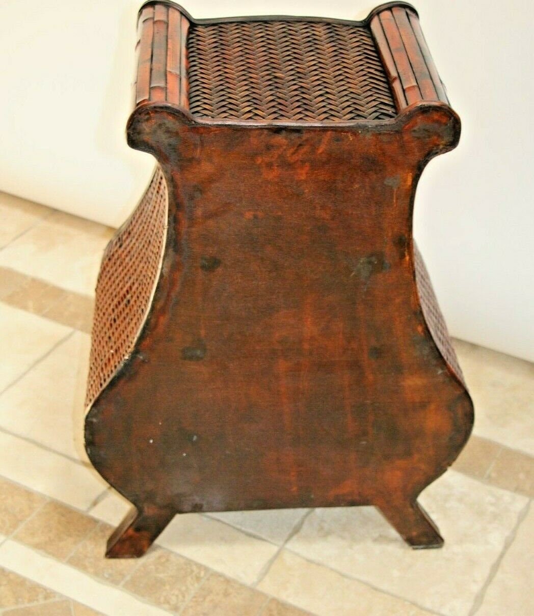Vintage Tall Bamboo dresser chest lamp table bombay nightstand Etsy
