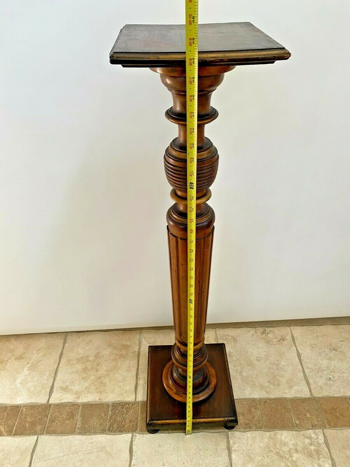 Antique Victorian Carved Pedestal wood Tall Plant Stand | Etsy