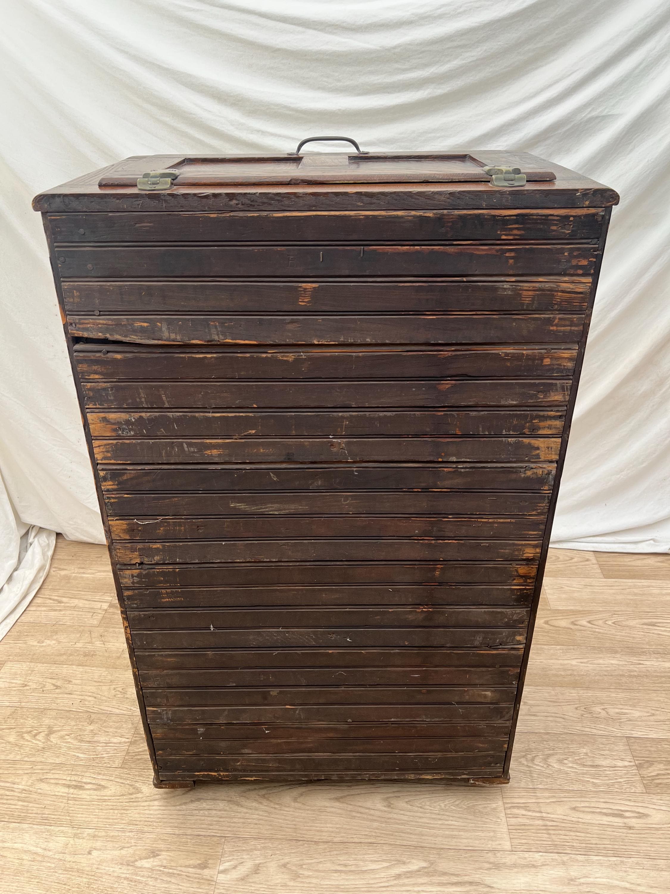 Antique Glacier Turquoise Ice Box Top and Bottom Storage Two Doors
