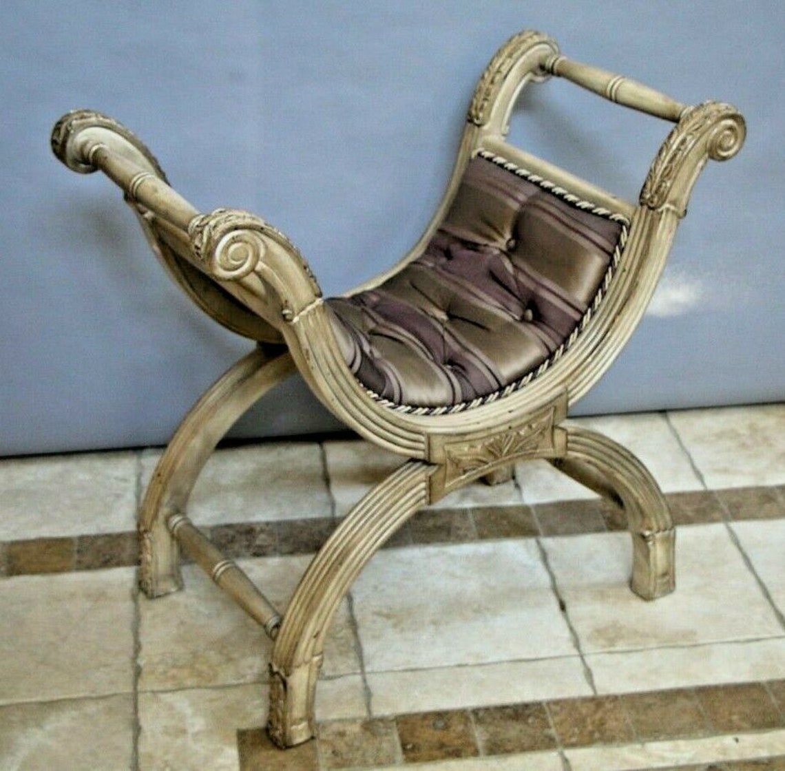 Savonarola Roman Style Curule Chair X Shape Cushion Top Over Etsy
