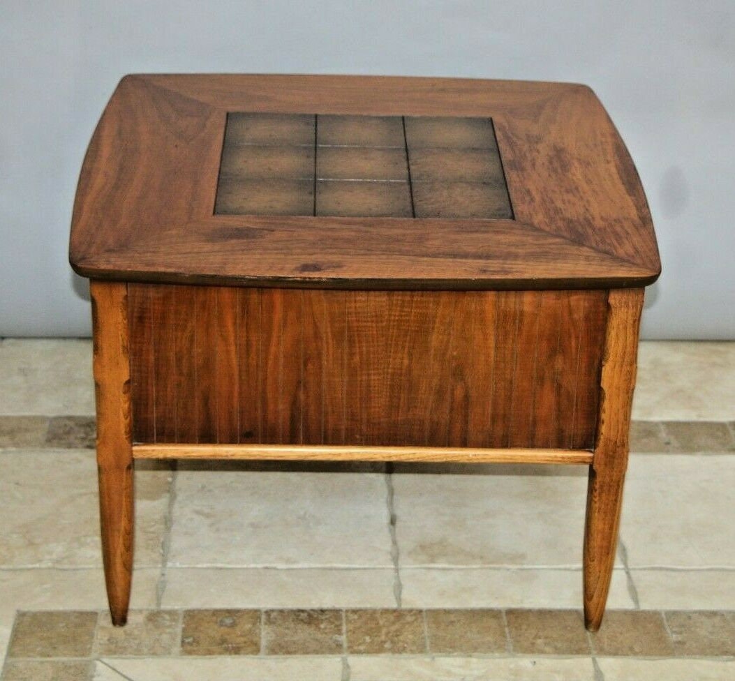 Vintage Lane Alta Vista Two Drawer Walnut Table With Center Insert