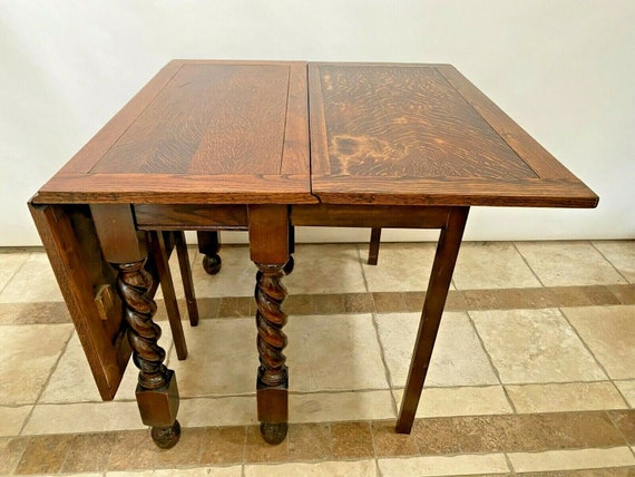 Oak gateleg table with barley twist legs deals