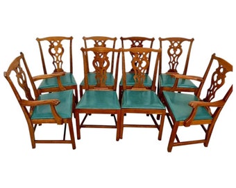 Stickley Dining Room Chairs Authentic 1966 English country Cherry Wood set of 8