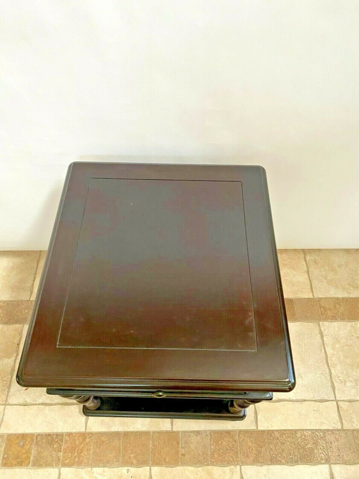 Vintage Universal Furniture Side Table Top Drawer Bottom Shelf Two