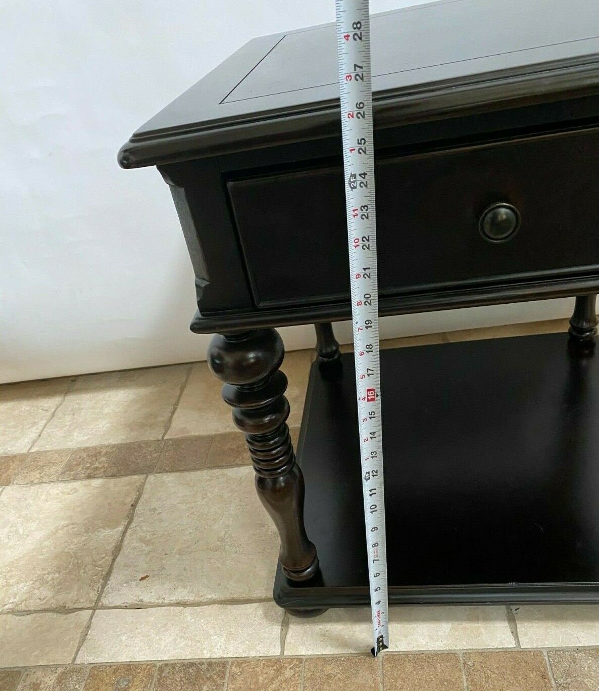 Vintage Universal Furniture Side Table Top Drawer Bottom Shelf Two