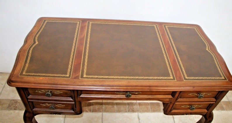 Vintage Desk Sligh Furniture French Country Style Gold 50